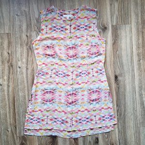 CAbi Geometric Sleeveless Tunic Blouse